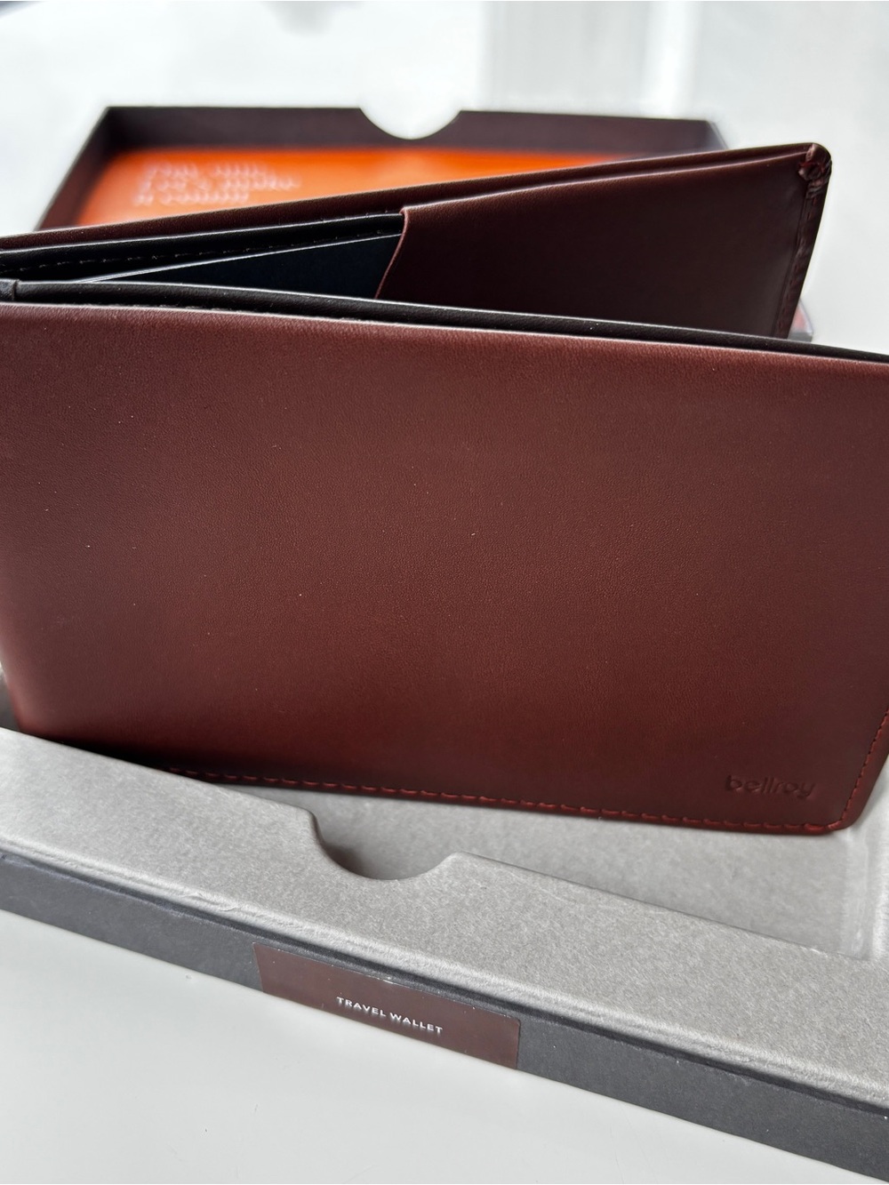 Bellroy Travel Wallet in Deep Brown Leather